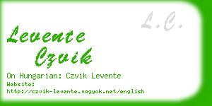 levente czvik business card